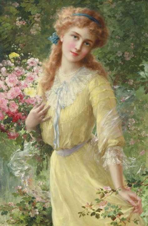 Девушка с цветами