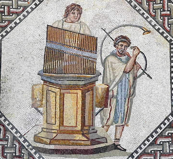Римская мозаика с изображением водяного органа