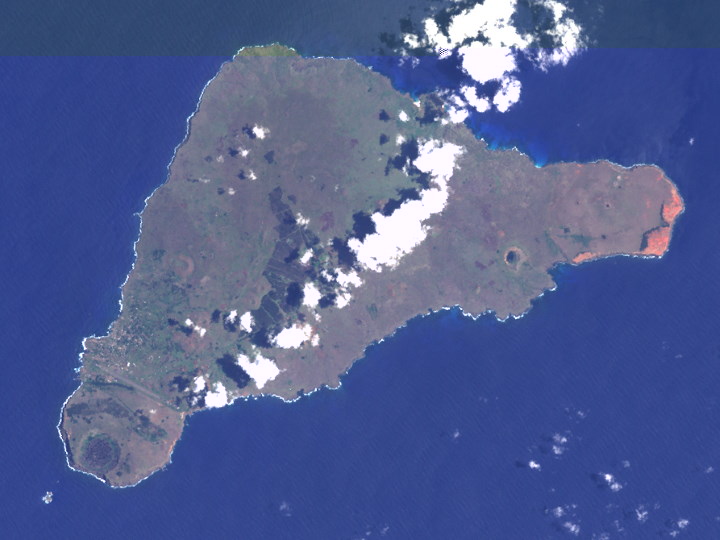 Спутниковый снимок острова Пасхи